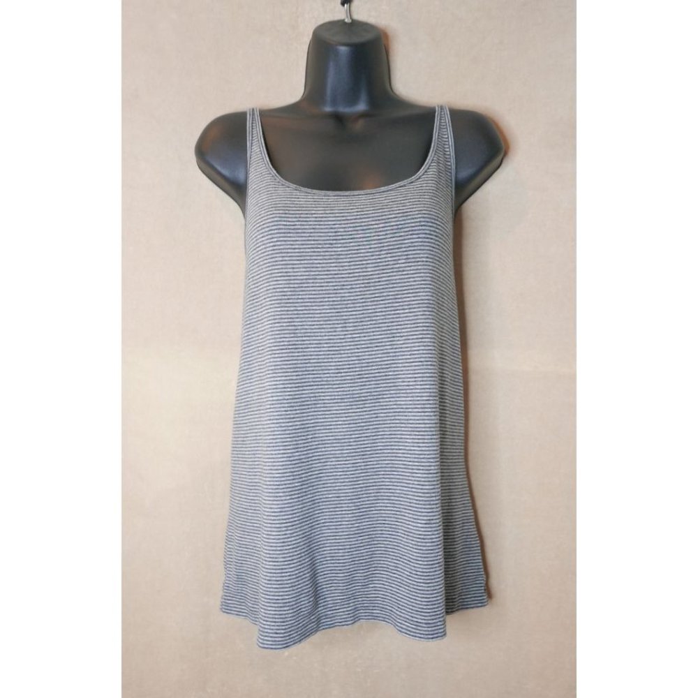 EILEEN FISHER Size XL Organic Cotton Tank Top Striped Gray